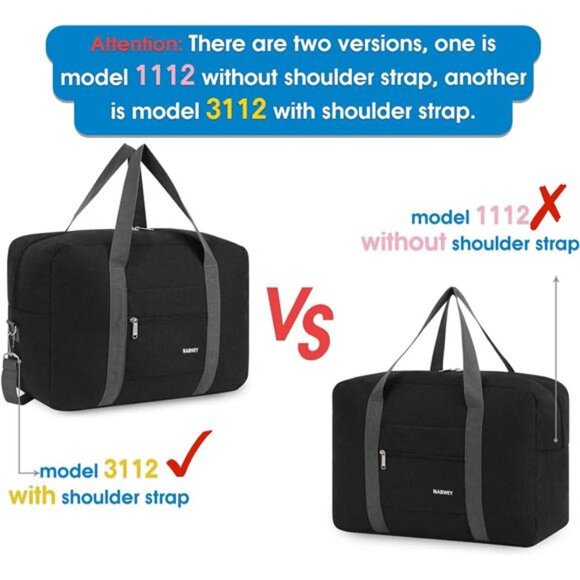 For Spirit Airlines Personal Item Bag 18x14x8 Foldable Travel Duffel Bag Tote - Picture 6 of 7